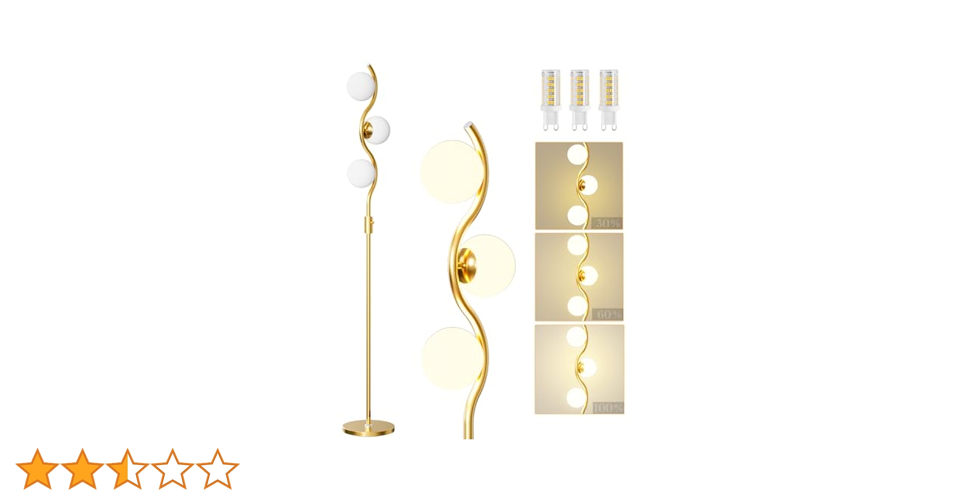 ビジュ フロアランプ LED対応　フランス おしゃれBigiu 照明 Amazon.co.jp : Lightdot フロアランプ LED 3PCS 3000K G9 電球